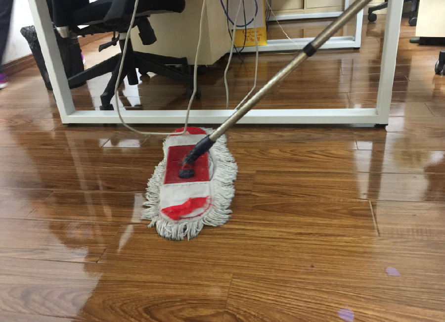 乾县木地板保洁案例